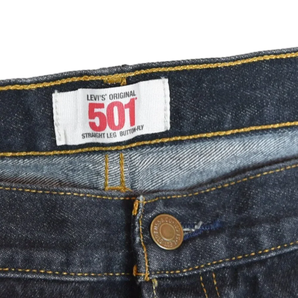 Levi’s 501 Original Jeans W54 L30 Dark Wash Button Fly Straight Leg Rugged